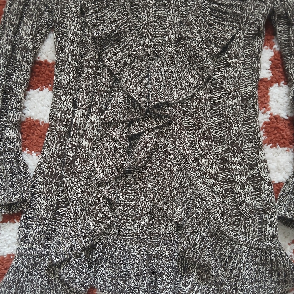 Vintage INC Ruffled Brown Cardigan - Picture 3 of 8